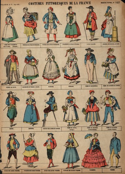 Picturesque costumes of France by French School