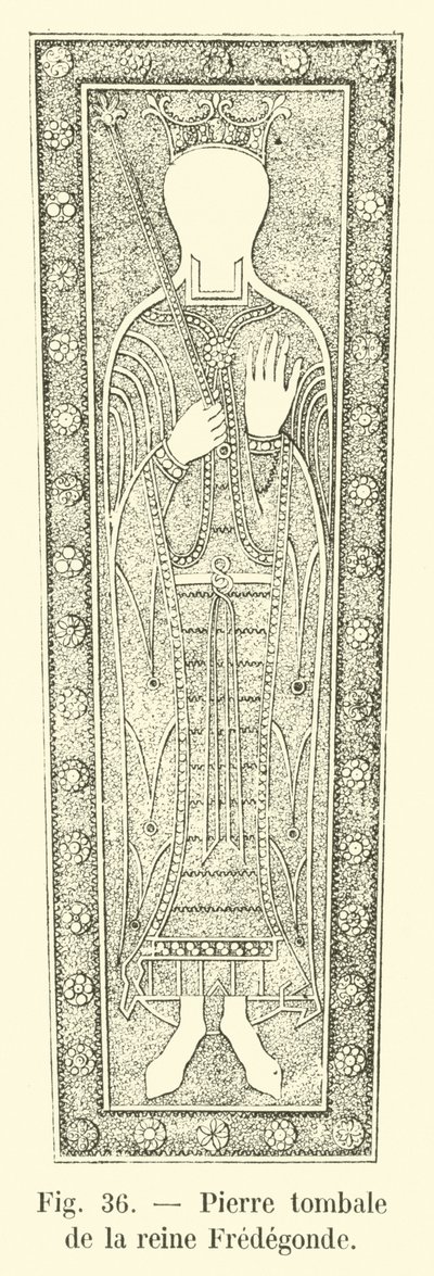 Tombstone of Queen Fredegonde by French School