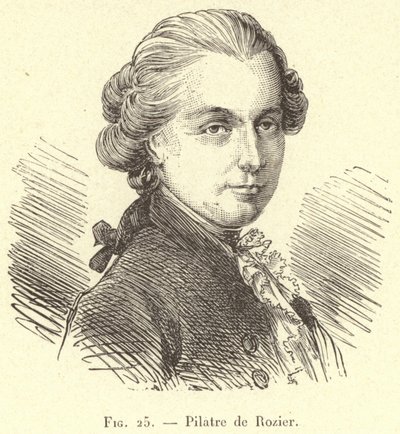 Pilatre de Rozier (engraving) by French School