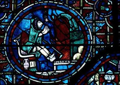 Pisces, from the Zodiac Window by French School