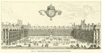 Place Royale in 1645; Facsimile of an Engraving by Sylvestre by French School