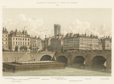 Place du Châtelet and Pont au Change, 1830 by French School