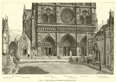 Place du Parvis Notre-Dame in the Fifteenth Century by French School