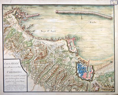 Plan for development of the port and harbour of Cherbourg by French School
