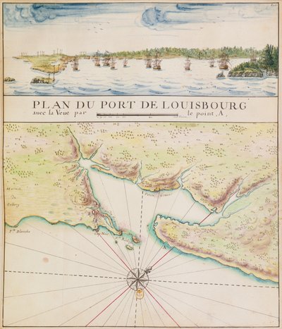 Plan of the Port of Louisbourg by French School