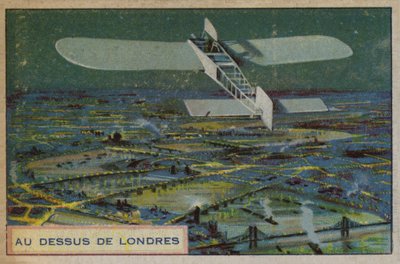 Plane over London by French School