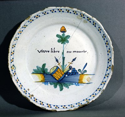 Plate Depicting the Liberty Tree, Declaring Freedom or Death, c.1792 by French School