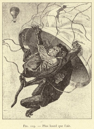 Heavier Than Air (engraving) by French School