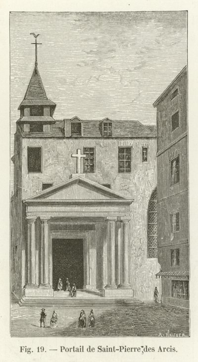Portal of Saint-Pierre des Arcis by French School