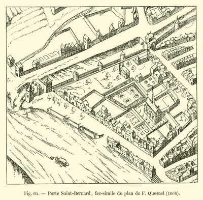 Saint-Bernard Gate, Facsimile of the Plan by F. Quesnel, 1608 by French School
