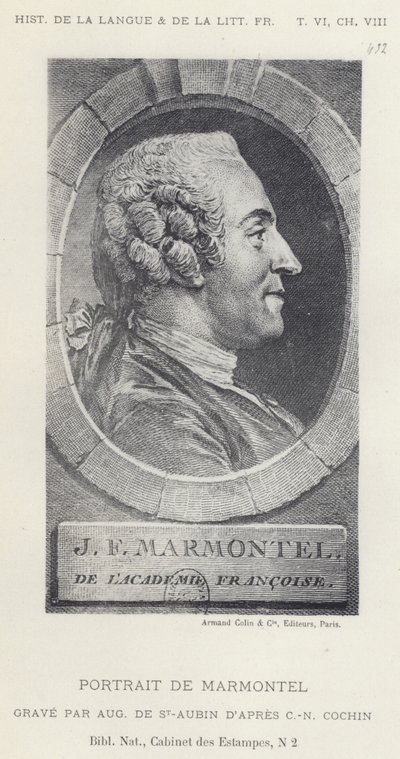 Portrait of Marmontel by French School