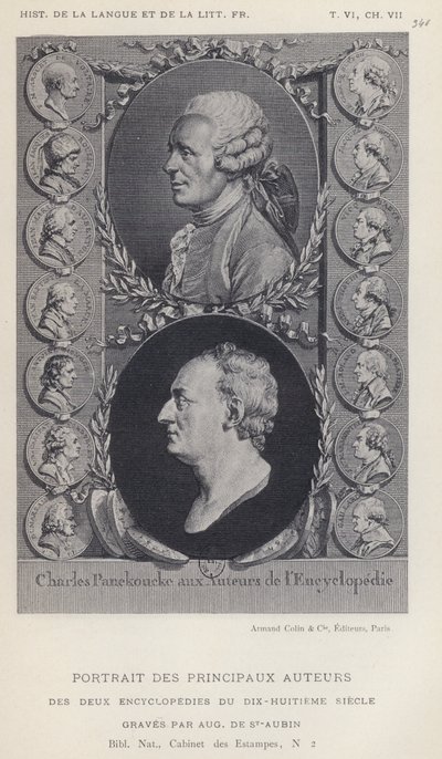 Portrait of the Principal Authors of the Two Encyclopedias of the Eighteenth Century by French School