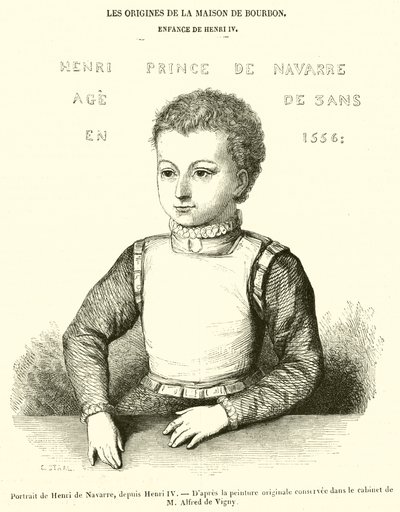 Portrait of Henri de Navarre, Later Henri IV (engraving) by French School
