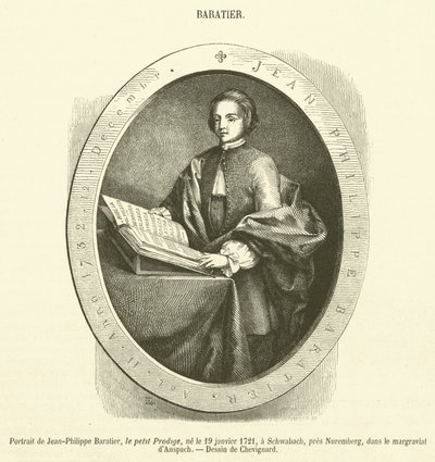 Portrait of Jean-Philippe Baratier (engraving) by French School