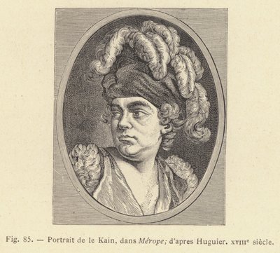 Portrait of Le Kain in Merope, after Huguier, 18th Century by French School