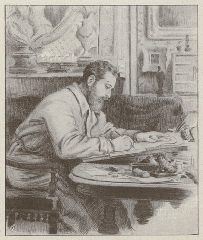 Portrait of Albert Guillaume, French painter and caricaturist by French School