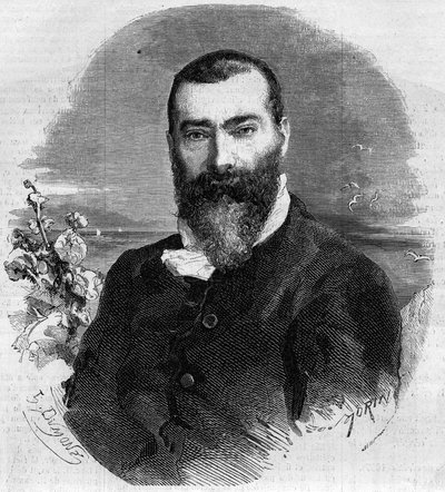 Portrait of Alphonse Karr, French novelist and playwright by French School