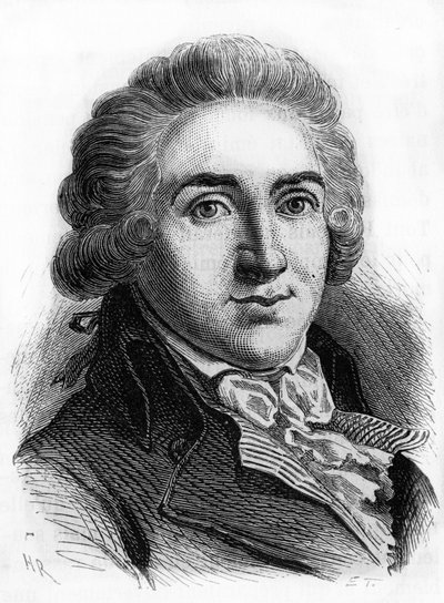 Portrait of Armand Gensonne (1758 - 1793) deputy of the convention. Engraving from the end of the 19th century by French School