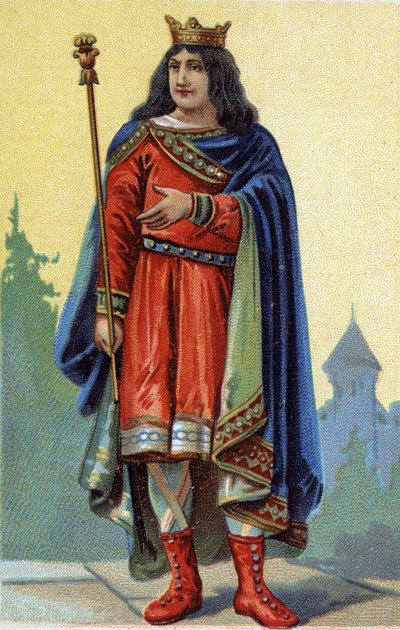Portrait of Childebert III, king of the Franks from 695 to 711 by French School