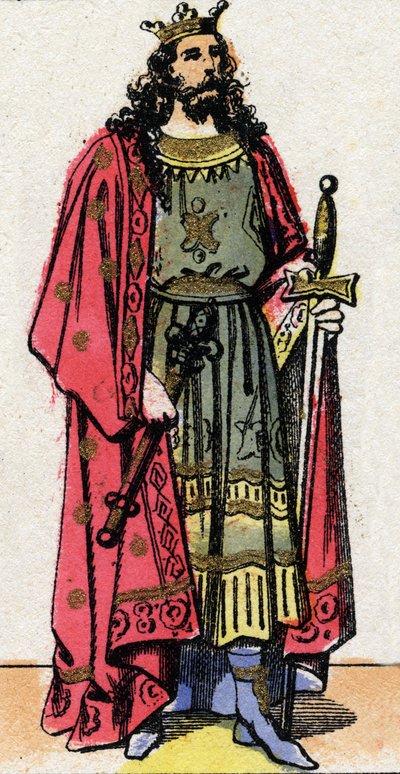 Portrait of Chilperic I, King of the Franks from 561 to 584. by French School