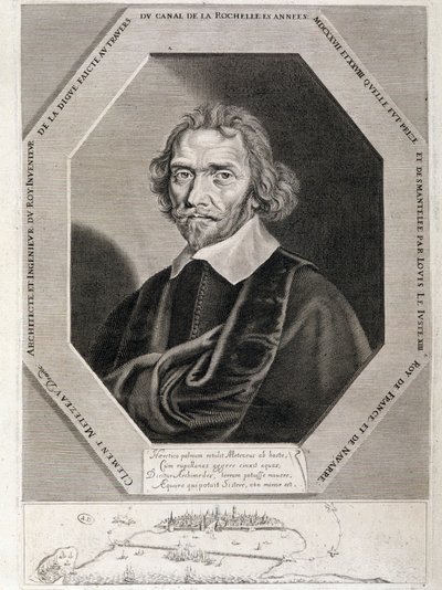 Portrait of Clement Metezeau, architect and engineer of the king, inventor of the dam through the canal of La Rochelle, years 1627-28 by French School