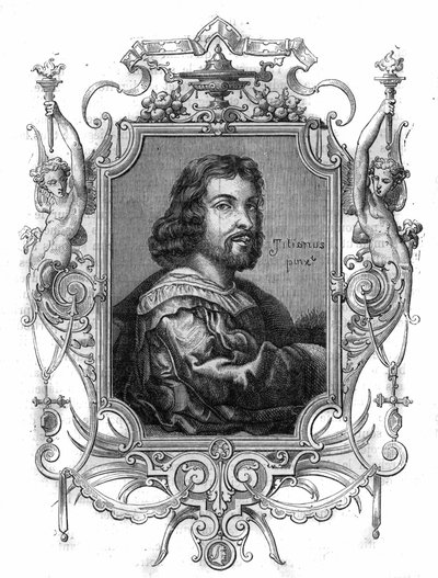 Portrait of Emperor Othon I of Germania, known as the Great (Otton, 912-973). Engraving in 
