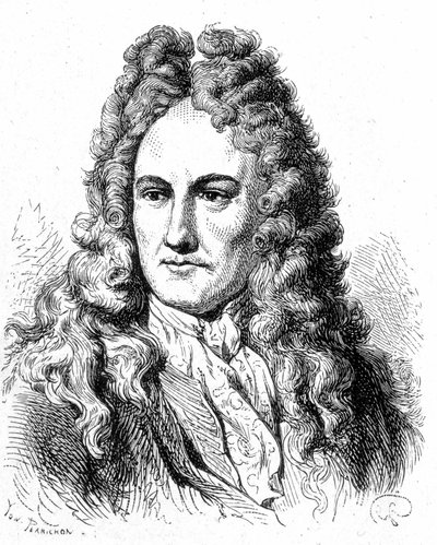 Portrait of Gottfried Wilhelm von Leibniz - in “Album of Science; illustrious scholars; Great discoveries” 1896 by French School