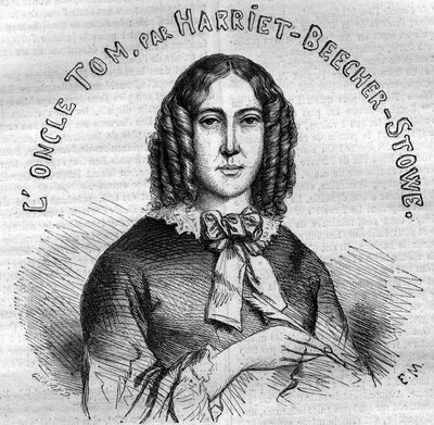 Portrait of Harriet Beecher Stowe, American writer, author of Uncle Tom