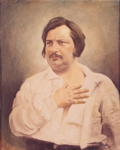 Portrait of Honore de Balzac after a Daguerreotype by French School
