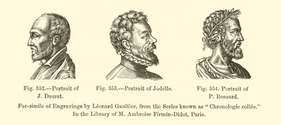Portrait of J. Daurat, Portrait of Jodelle, Portrait of P. Ronsard by French School