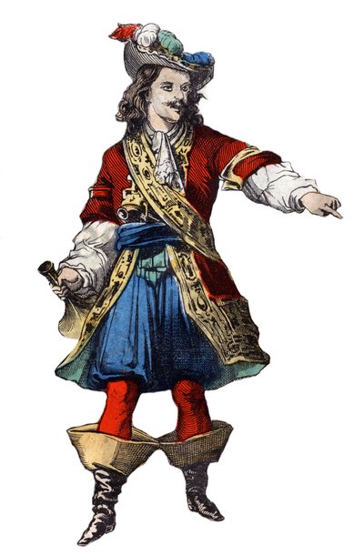 Portrait of Jean Bart (1650-1702), French privateer. Epinal imaging from the end of the 19th century. by French School