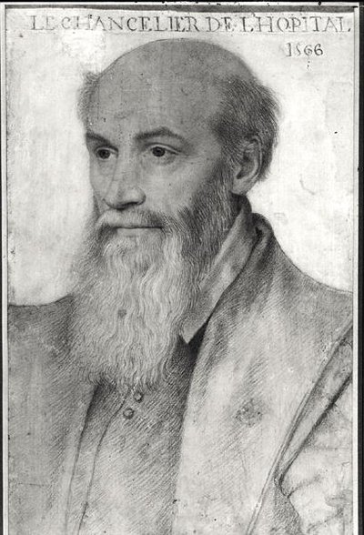 Portrait of Michel de LHospital by French School