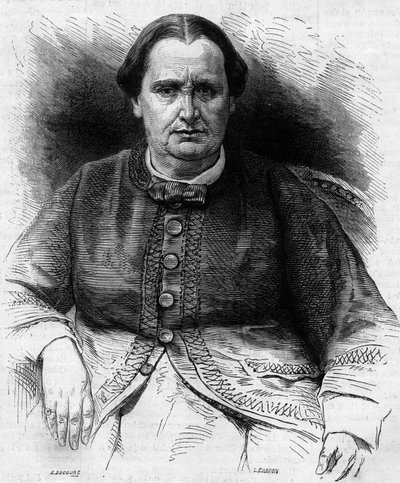 Portrait of Princess Elisa Napoleone Baciocchi, niece of Napoleon I. Engraving in Le Monde Illustré n°618 of 13 February 1869. by French School