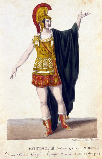 Portrait of Prosper Derivis in the role of Antigone in the lyrical tragedy 