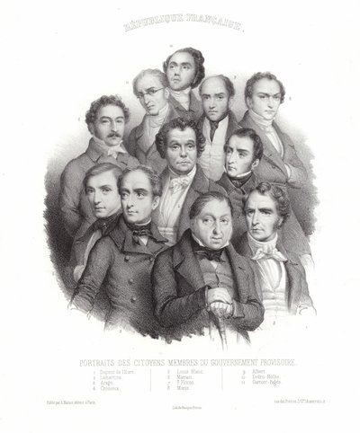 Portraits of the Citizens Members of the Provisional Government by French School