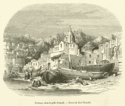 Positano, in the Gulf of Amalfi by French School