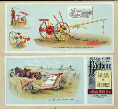Poster advertising Aultman-Miller Buckeye Binders and Reapers, end 19th century by French School
