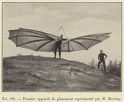 First Gliding Apparatus Experimented by M. Herring by French School