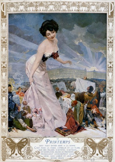 Printemps dedicated itself to women... - advertisement of the department store Le Printemps. 1910 by French School
