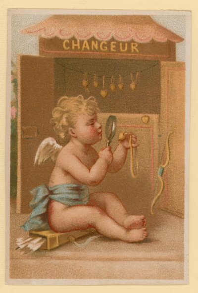 Putto Playing by French School