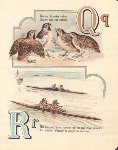 Quail, quartet, rat, race by French School
