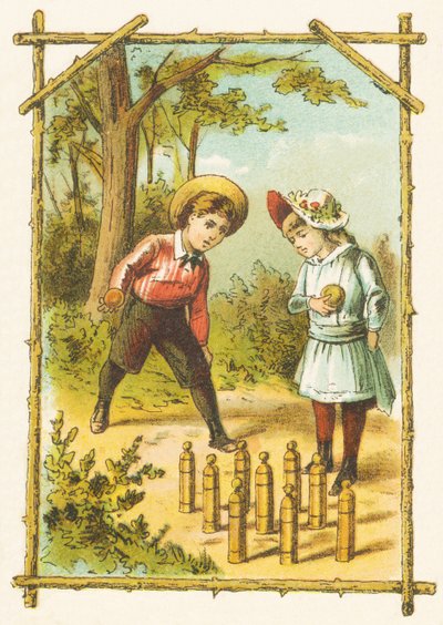 When Quantin and Quirine left school, they have fun playing bowling by French School