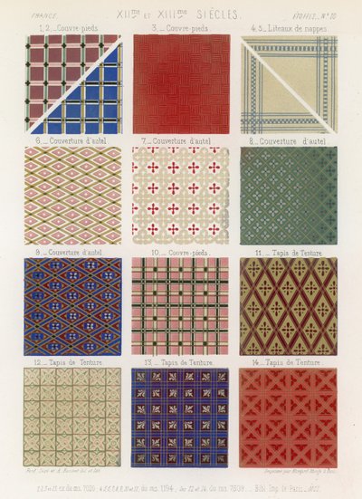 Quilts and Tapestries of the 12th and 13th Centuries by French School