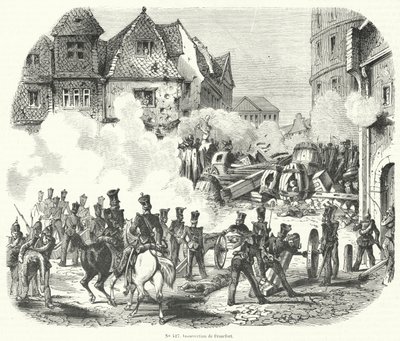 Rebellion in Frankfurt, Germany, September 1848 by French School