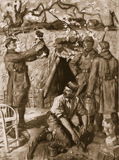 Recreation Time, 1915 by French School