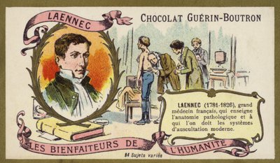 Rene Laennec, French doctor and inventor of the stethoscope by French School