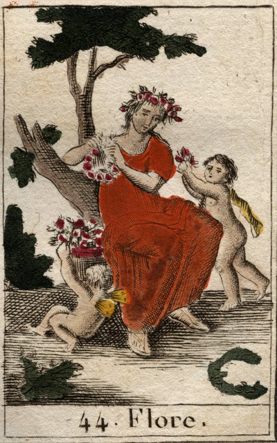 Representation of Flora, goddess of flowers and the season of spring. From 