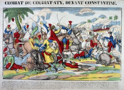 Representation of the battle of Coudiat Aty, before Constantine, which led to the capture of Constantine on 13 Oct. 1837. Picture of Epinal by French School