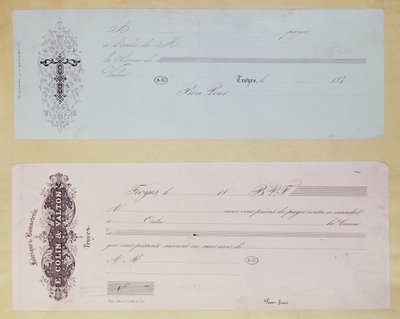 Requests to pay, issued in Troyes in the 1840s by French School