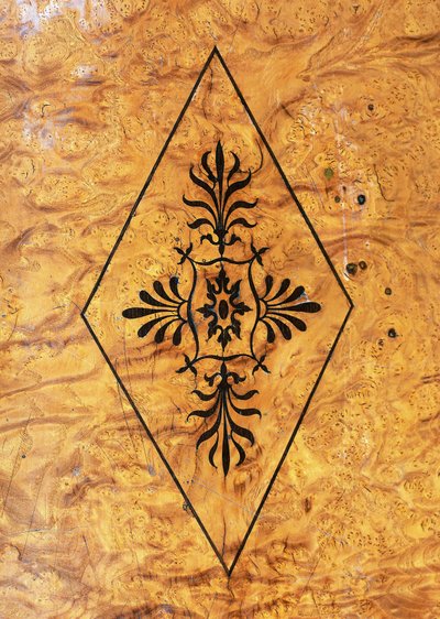 Restoration style (Charles X) ash games table with amaranth inlays. France by French School
